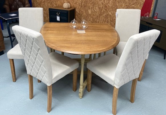 Drop Leaf Dining Table and 4  Chairs